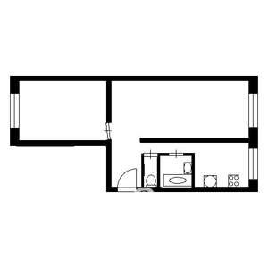 2-к квартира, вторичка, 44м2, 5/5 этаж