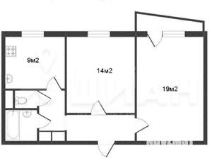 2-к квартира, вторичка, 54м2, 9/10 этаж