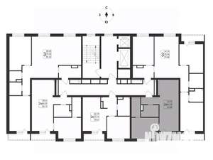 2-к квартира, вторичка, 43м2, 6/17 этаж