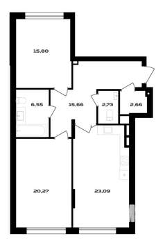 2-к квартира, вторичка, 87м2, 1/4 этаж
