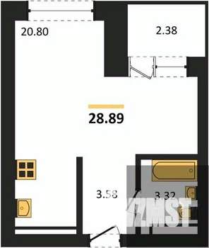 Студия квартира, вторичка, 29м2, 19/28 этаж