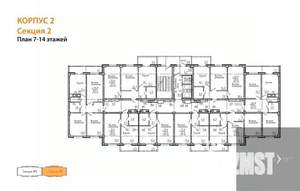 2-к квартира, вторичка, 60м2, 7/15 этаж