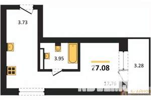 Студия квартира, вторичка, 27м2, 13/28 этаж