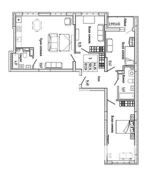 3-к квартира, вторичка, 102м2, 2/17 этаж