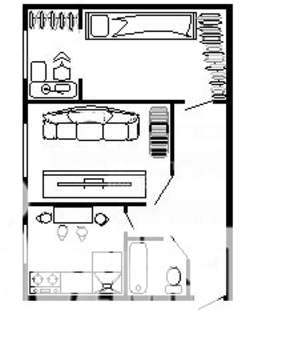 2-к квартира, вторичка, 44м2, 1/4 этаж