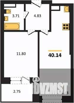 1-к квартира, вторичка, 40м2, 4/28 этаж