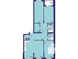 3-к квартира, вторичка, 123м2, 17/18 этаж