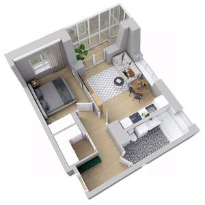 1-к квартира, вторичка, 45м2, 23/25 этаж