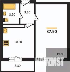 1-к квартира, вторичка, 38м2, 13/17 этаж