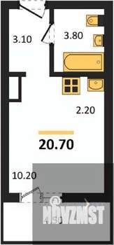 Студия квартира, вторичка, 21м2, 7/17 этаж