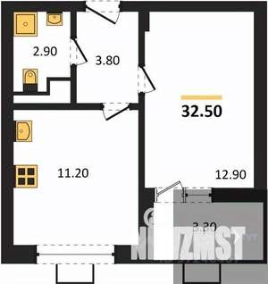 1-к квартира, вторичка, 33м2, 9/14 этаж