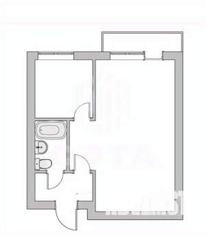 1-к квартира, вторичка, 29м2, 4/5 этаж