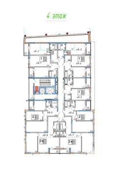 2-к квартира, строящийся дом, 63м2, 4/14 этаж