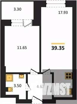 1-к квартира, вторичка, 39м2, 3/28 этаж