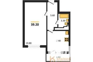 1-к квартира, вторичка, 39м2, 5/25 этаж