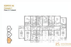 2-к квартира, сданный дом, 66м2, 17/17 этаж