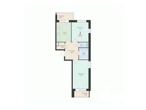 2-к квартира, вторичка, 55м2, 8/17 этаж