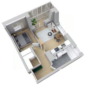 1-к квартира, вторичка, 45м2, 23/25 этаж