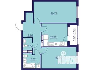 2-к квартира, вторичка, 66м2, 18/18 этаж