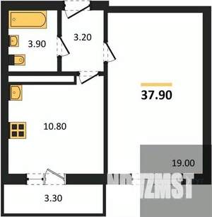 1-к квартира, вторичка, 38м2, 6/17 этаж