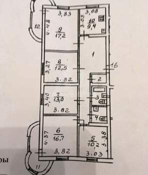 4-к квартира, вторичка, 105м2, 4/16 этаж