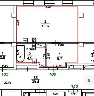 Студия квартира, вторичка, 28м2, 6/14 этаж
