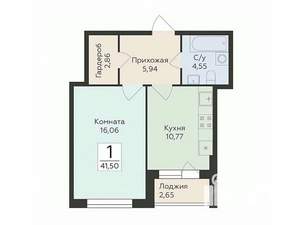 1-к квартира, вторичка, 42м2, 10/14 этаж