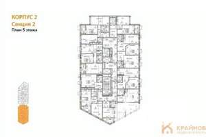 1-к квартира, вторичка, 46м2, 5/21 этаж