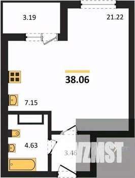 Студия квартира, вторичка, 39м2, 15/18 этаж