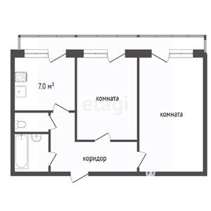 2-к квартира, вторичка, 49м2, 11/16 этаж
