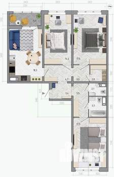 3-к квартира, вторичка, 95м2, 14/18 этаж