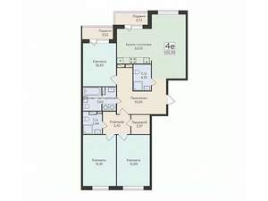 4-к квартира, вторичка, 120м2, 11/16 этаж
