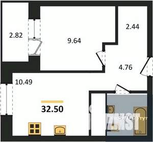 1-к квартира, вторичка, 33м2, 25/25 этаж