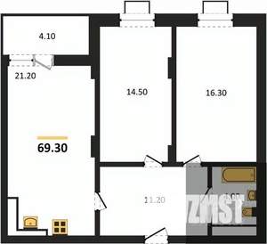 2-к квартира, вторичка, 69м2, 2/15 этаж