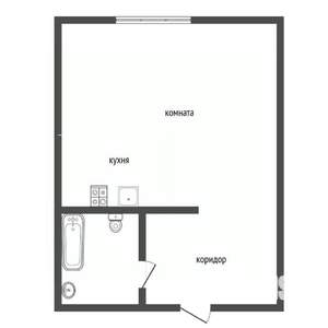 Студия квартира, вторичка, 17м2, 3/5 этаж