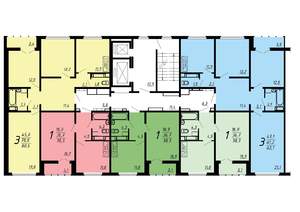 3-к квартира, строящийся дом, 83м2, 4/20 этаж
