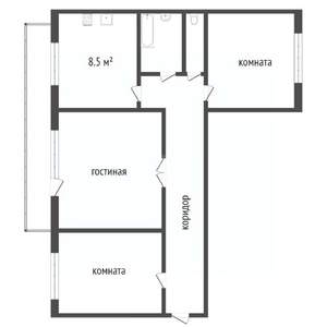 3-к квартира, вторичка, 62м2, 3/9 этаж