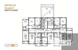 1-к квартира, вторичка, 38м2, 10/17 этаж