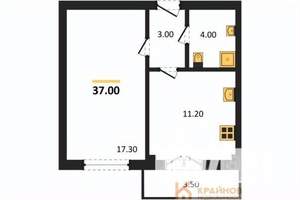 1-к квартира, вторичка, 37м2, 6/15 этаж