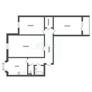 3-к квартира, вторичка, 68м2, 9/10 этаж