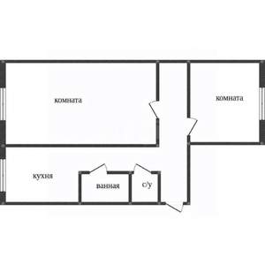2-к квартира, вторичка, 44м2, 5/5 этаж