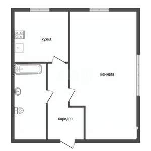 1-к квартира, вторичка, 30м2, 5/5 этаж