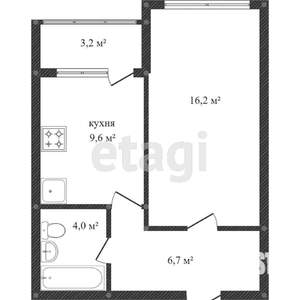 1-к квартира, вторичка, 36м2, 5/10 этаж