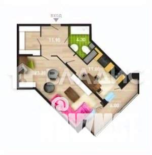 1-к квартира, вторичка, 52м2, 22/27 этаж