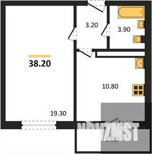 1-к квартира, вторичка, 38м2, 12/17 этаж