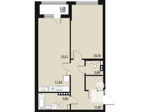 1-к квартира, вторичка, 71м2, 3/23 этаж