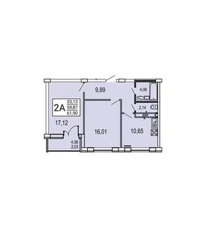 2-к квартира, вторичка, 62м2, 8/20 этаж