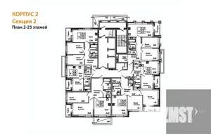 2-к квартира, вторичка, 65м2, 19/25 этаж