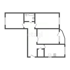 3-к квартира, вторичка, 92м2, 12/18 этаж