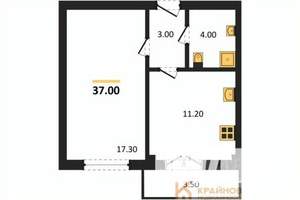 1-к квартира, вторичка, 37м2, 12/15 этаж